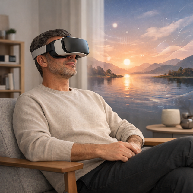 AI-generado visualización personalizada del lugar seguro en realidad virtual vs imágenes tradicionales del lugar seguro: ensayo controlado aleatorizado