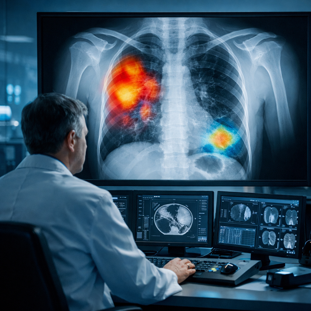 Estimación de volumen espiratorio forzado en un segundo/capacidad vital forzada y clasificación de enfermedad pulmonar obstructiva a partir de radiografías de tórax con análisis de rendimiento por sub